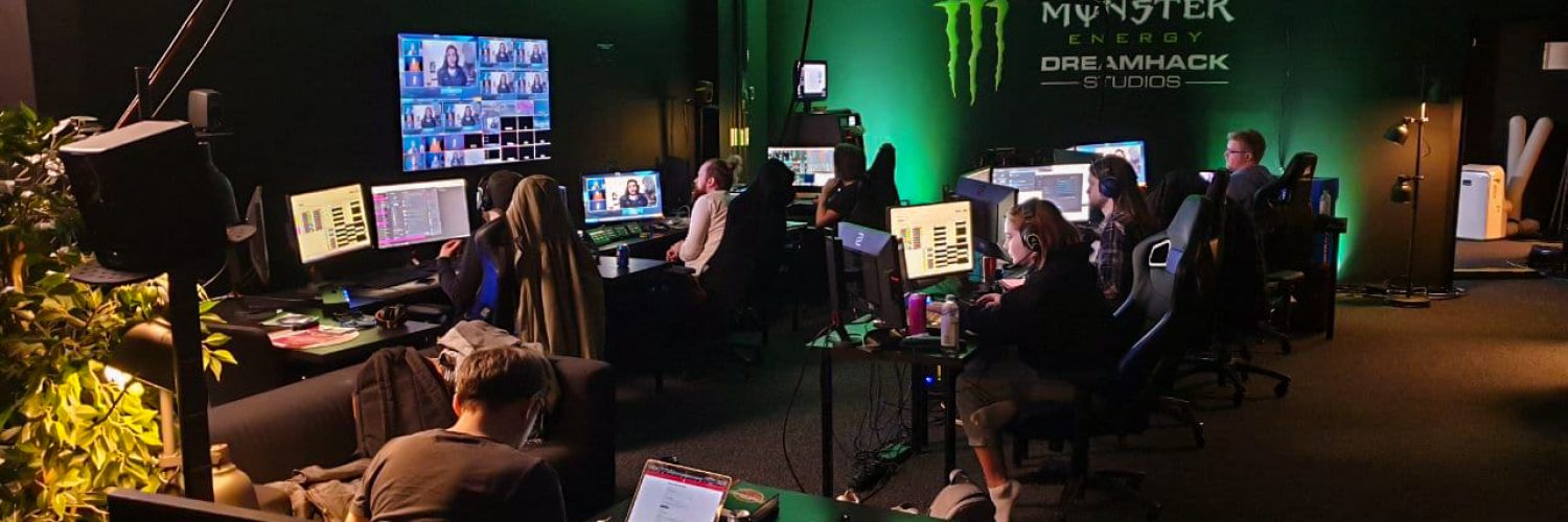 A glimpse of a remote production at the Monster Energy DreamHack Studios in Stockholm, Sweden.